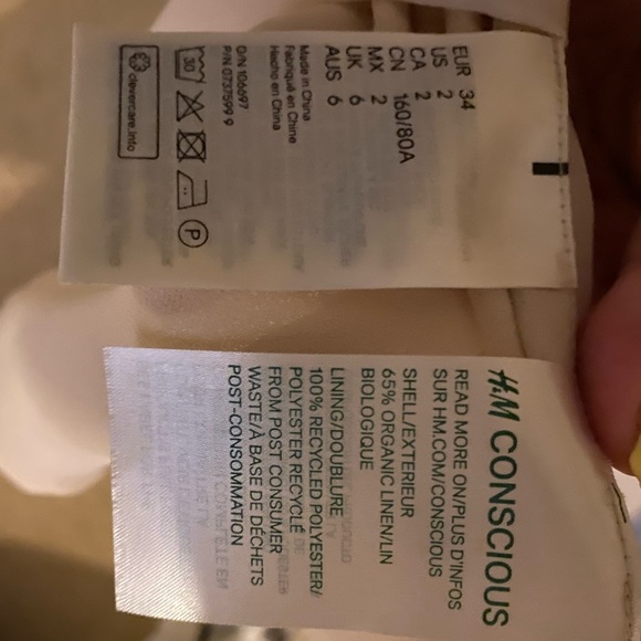 H&M Conscious Exclusive Silk Blend Dress Size XS 2 34 - Picture 9 of 11